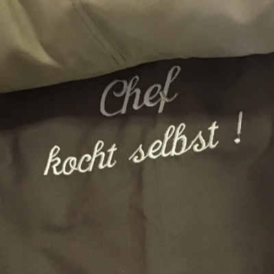 Kochjacke bestickt