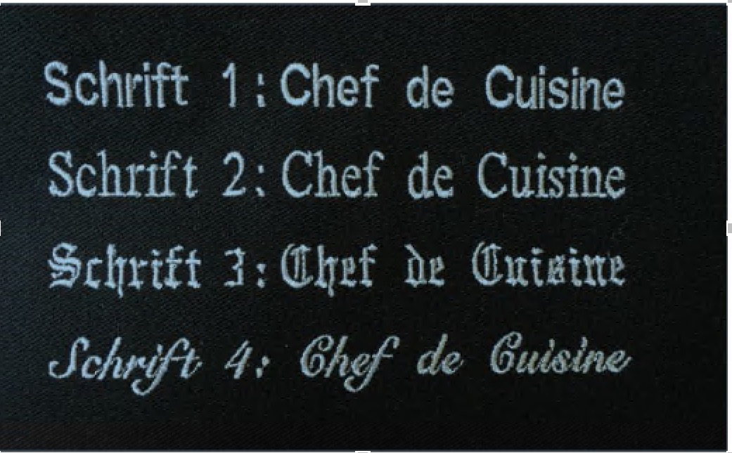 Bestickung Stick Schriftarten